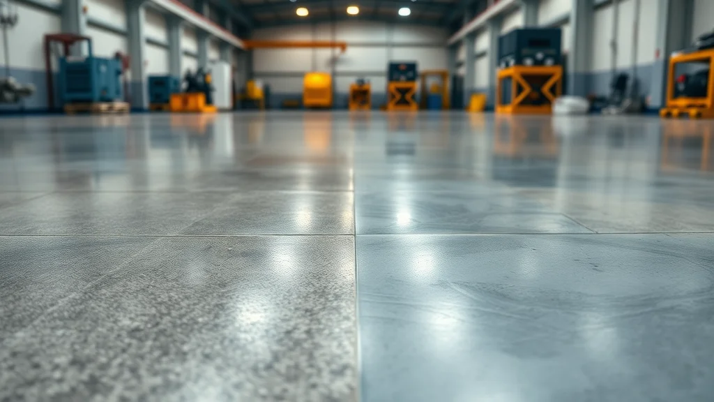 Epoxy flooring vs. polished concrete, side-by-side comparison showing floor detail and demarcation, ideal for garage and industrial settings - epoxy floor vs. concrete coating