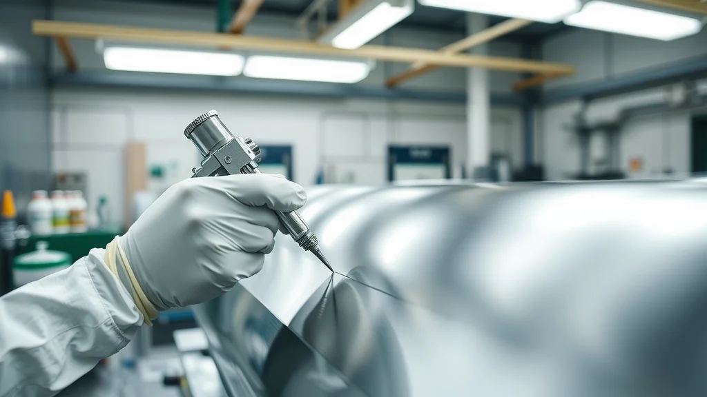 close-up of powder coating and anti-corrosion film thickness on steel panels