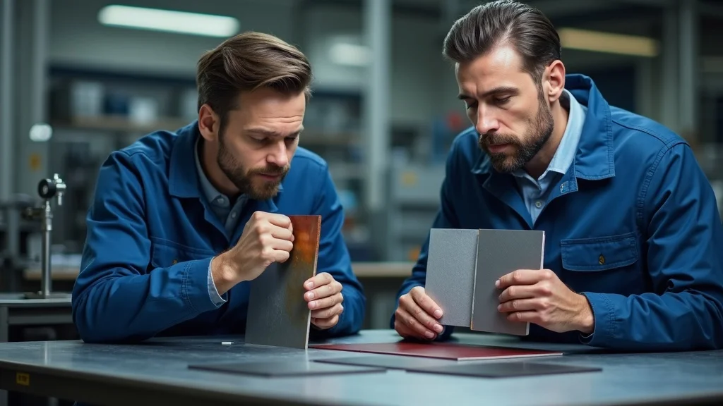 comparison of metal panels with different anti-corrosion coatings for industrial painting