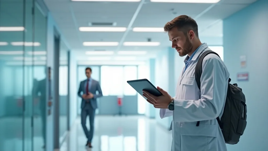 Facility manager reviewing a digital checklist in a modern workspace highlighting benefits of regular facility inspections