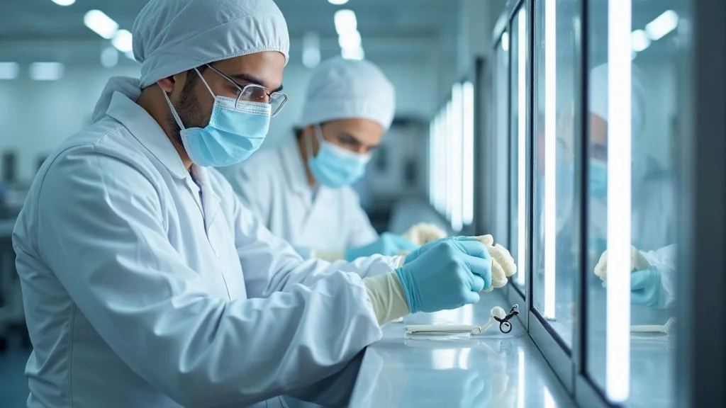 Commercial painters with expertise applying pharmaceutical-grade coatings in a New England cleanroom environment